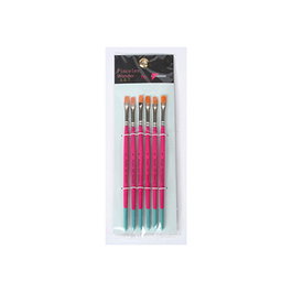 Pryse 6110006 Juego de pinceles planos para bellas artes, 6 piezas