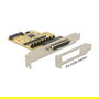 DeLOCK PCI Express x1 Tarjeta de Expansión a 4 Puertos Seriales RS-232, PCIe 2.0, Controladores Incluidos, Modelo 89447