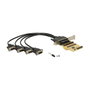 DeLOCK 89447 Tarjeta PCIe x1 a 4 puertos serie RS-232 con alimentación