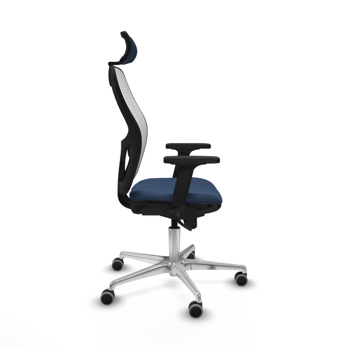 PIQUERAS Y CRESPO Silla de oficina Jorquera con mecanismo Sincro, Azul marino y Blanco PIQUERAS Y CRESPO Silla de oficina Jorquera con mecanismo Sincro, Azul marino y Blanco