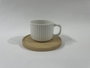 DKD Home Decor Tazas de Café de Porcelana y Bambú Blanco, 90ml, Set de 6 Piezas