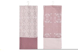 DKD Home Decor Set de 2 Paños de Cocina Algodón Pixel Love