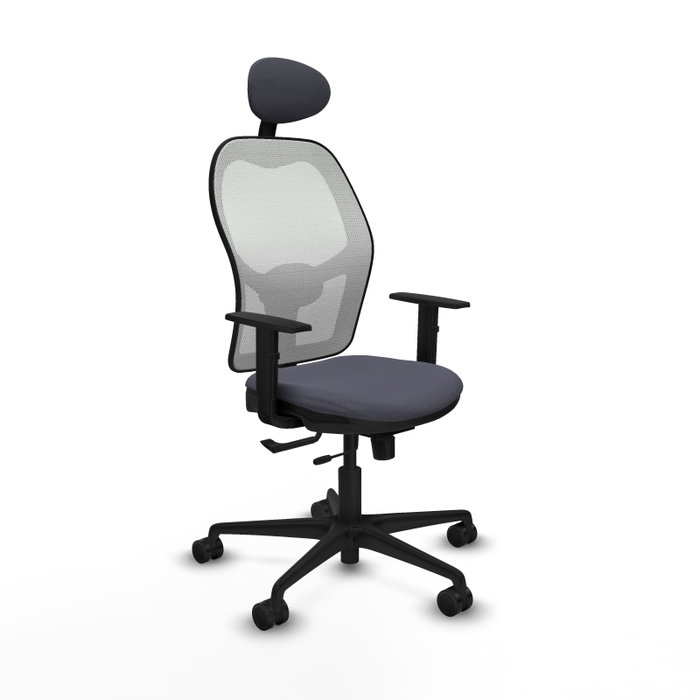 PIQUERAS Y CRESPO Silla de oficina Jorquera Sincro/Traslack Gris oscuro y Blanco PIQUERAS Y CRESPO Silla de oficina Jorquera Sincro/Traslack Gris oscuro y Blanco