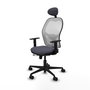 PIQUERAS Y CRESPO Silla de oficina Jorquera Sincro/Traslack Gris oscuro y Blanco
