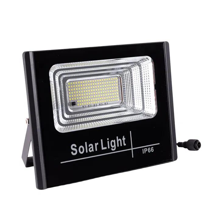 BX3 LIGHT Proyector LED Solar 45W 6500K con Control Remoto, Panel 6V/6W, Batería 3.2V/3000mAh, IP65, Autónomo para Exteriores - Modelo BX3-SOLARFL-45W-01