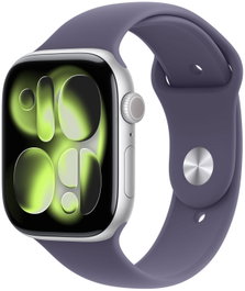 Apple Watch Series 11 GPS 46mm Plata con Correa Deportiva Purple Fog S/M