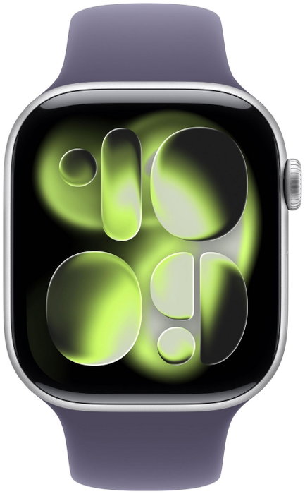 Apple Watch Series 11 GPS 46mm Plata con Correa Deportiva Purple Fog S/M