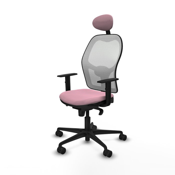 PIQUERAS Y CRESPO Silla de oficina Jorquera Rosa y Blanco con Mecanismo Sincro PIQUERAS Y CRESPO Silla de oficina Jorquera Rosa y Blanco con Mecanismo Sincro