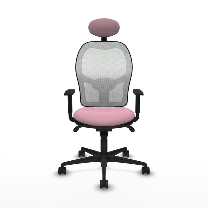 PIQUERAS Y CRESPO Silla de oficina Jorquera Rosa y Blanco con Mecanismo Sincro PIQUERAS Y CRESPO Silla de oficina Jorquera Rosa y Blanco con Mecanismo Sincro