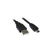 SHARKOON Kabel USB 2.0 A-B Mini 1.0m schwarz
