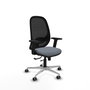 PIQUERAS Y CRESPO Silla de oficina Cilanco con mecanismo Sincro/Traslack Gris y Negro