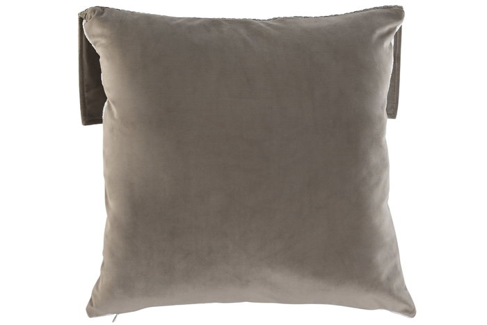 DKD Home Decor Cojin Greige Blanco 45 x 10 x 45 cm Jacquard Poliester