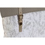DKD Home Decor Cojín Jacquard PU 45x10x45 con Hebilla Greige