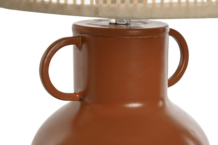DKD Home Decor Lámpara de Sobremesa de Metal y Bambú (Pack de 2)