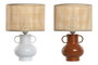 DKD Home Decor Lámpara de Sobremesa de Metal y Bambú (Pack de 2)