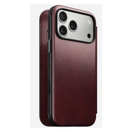 Nomad Modern Leather Folio iPhone 17 Pro Max Color Borgoña