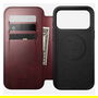 Nomad Modern Leather Folio iPhone 17 Pro Max Color Borgoña