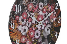 DKD Home Decor Reloj de Pared Moderno Multicolor Negro 4 x 34 x 34 cm (3 Unidades)