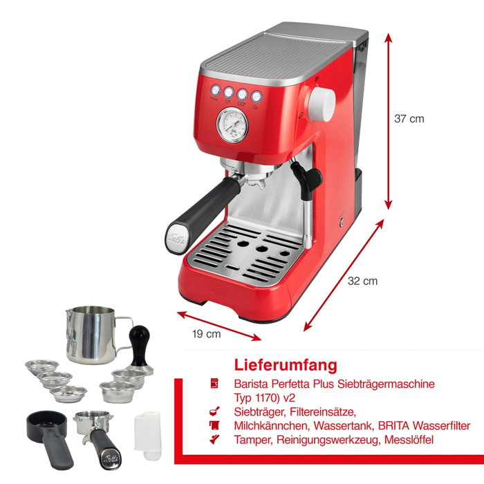 Solis Barista Perfetta Plus 1170 v2 rojo