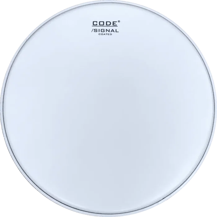 CODE Parche Tom Signal Coated 10" Blanco Rugoso - 1 capa 14 mil, sonido profundo, proyeccion, ataque, estudio/directo