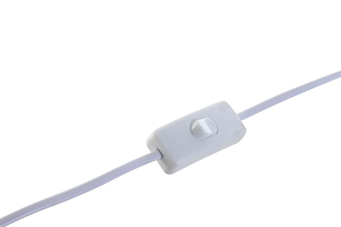 DKD Home Decor Lámpara de Sobremesa de Porcelana y Algodón Blanca DKD Home Decor Lámpara de Sobremesa de Porcelana y Algodón Blanca