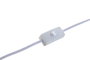 DKD Home Decor Lámpara de Sobremesa de Porcelana y Algodón Blanca