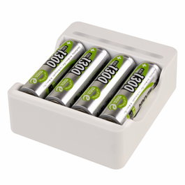Ansmann Charger Basic IV con 4 baterías AA 1300mAh