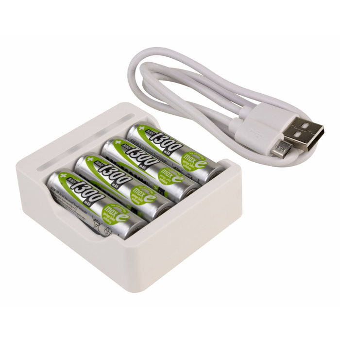Ansmann Charger Basic IV con 4 baterías AA 1300mAh