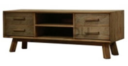 DKD Home Decor Mueble TV Madera Reciclada Pino 130x40x48
