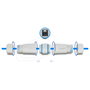 DeLOCK 90661 Conector RJ45 a RJ45 Cat.6A con rosca M23.5 x 1,5 mm IP68 Blanco
