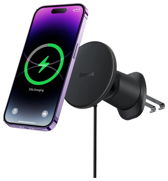 Baseus Cargador Coche Inalámbrico Smartphone Negro C40141001111-00