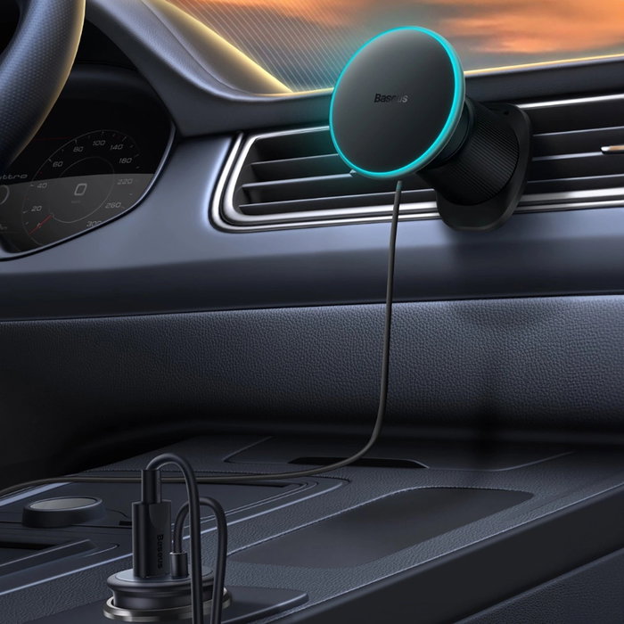 Baseus Cargador Coche Inalámbrico Smartphone Negro C40141001111-00