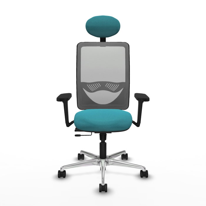 PIQUERAS Y CRESPO Silla de oficina Zulema con mecanismo Sincro/Traslack, Turquesa y Gris PIQUERAS Y CRESPO Silla de oficina Zulema con mecanismo Sincro/Traslack, Turquesa y Gris
