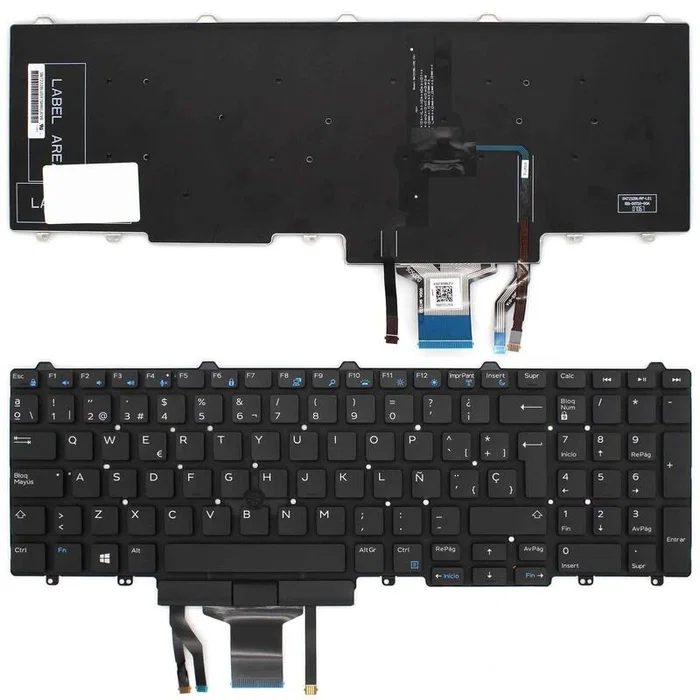 Dell Teclado retroiluminado en español para Latitude E5550 E5570 5580 y Precision 3510 7510 Dell Teclado retroiluminado en español para Latitude E5550 E5570 5580 y Precision 3510 7510
