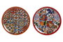 DKD Home Decor Plato de Melamina Limones Sicilia 2024 Surtido Rojo y Azul