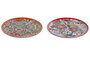 DKD Home Decor Plato de Melamina Limones Sicilia 2024 Surtido Rojo y Azul