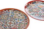 DKD Home Decor Plato de Melamina Limones Sicilia 2024 Surtido Rojo y Azul