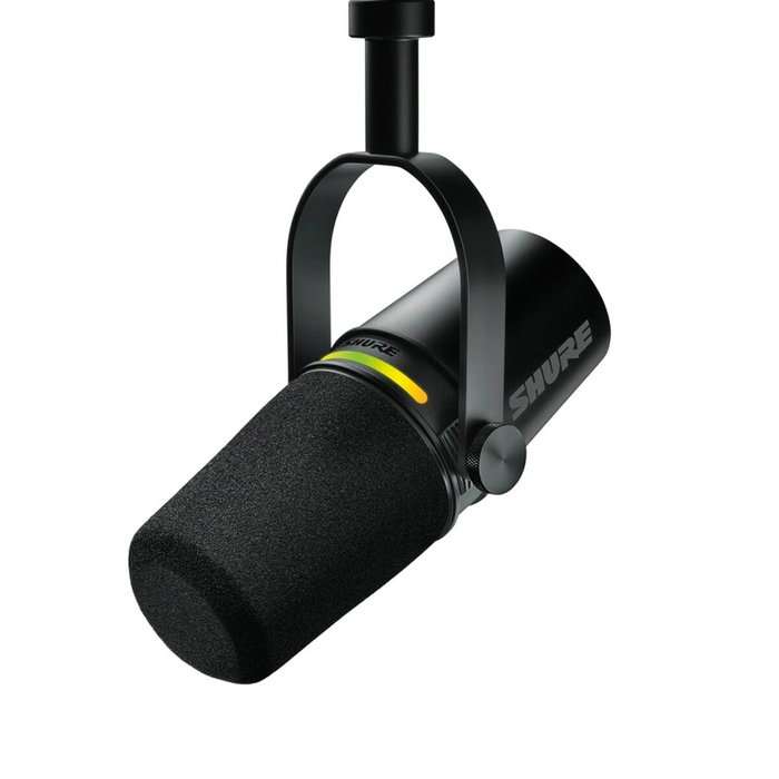 Shure MV7+ Bundle Podcast Microphone con Soporte de Mesa, Negro