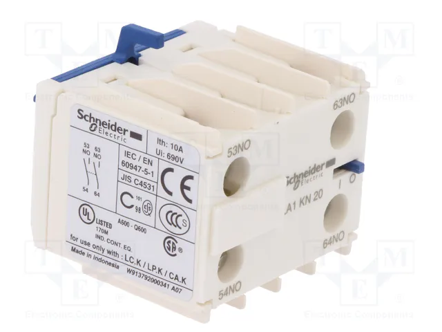 Schneider Electric TeSys K LA1KN20 Contactores auxiliares NA x2 Schneider Electric TeSys K LA1KN20 Contactores auxiliares NA x2