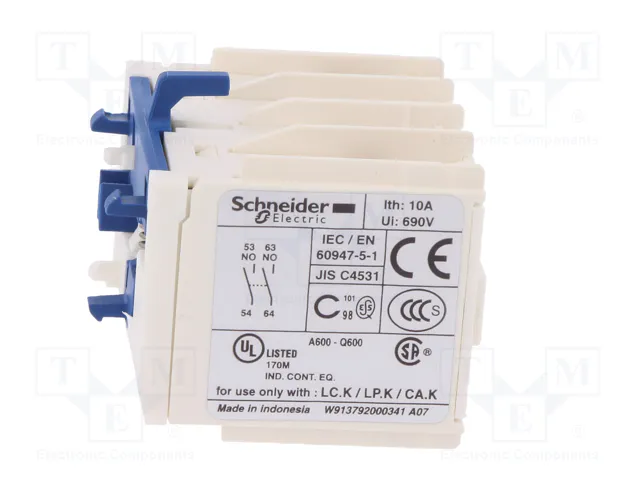 Schneider Electric TeSys K LA1KN20 Contactores auxiliares NA x2 Schneider Electric TeSys K LA1KN20 Contactores auxiliares NA x2