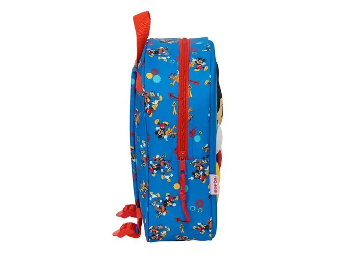 Safta Mochila Guardería 3D Mickey Mouse 27x22x10 cm, Mochila Infantil con Diseño de Mickey Mouse