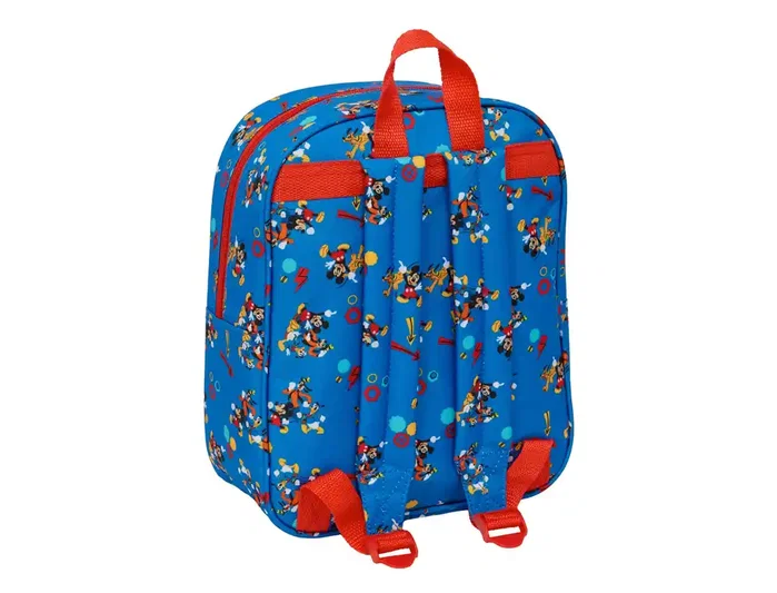 Safta Mochila Guardería 3D Mickey Mouse 27x22x10 cm, Mochila Infantil con Diseño de Mickey Mouse