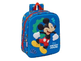 Safta Mochila Guardería 3D Mickey Mouse 27x22x10 cm, Mochila Infantil con Diseño de Mickey Mouse
