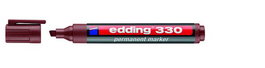 EDDING 330 Marcador Permanente Biselado Marrón (Set de 10)