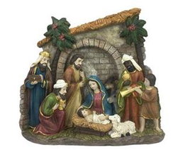 DKD Home Decor Nacimiento Navidad Tradicional Multicolor 21 x 19 x 6 cm