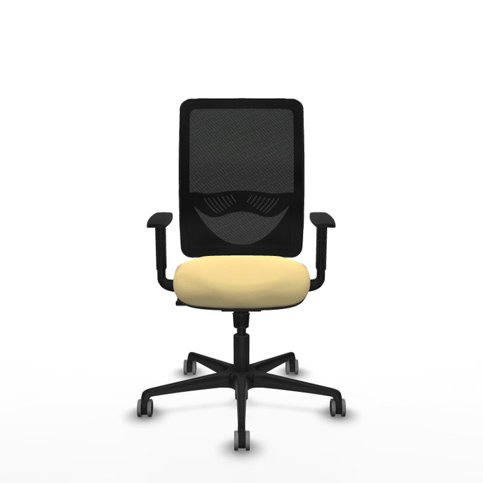 PIQUERAS Y CRESPO Silla de oficina Zulema con mecanismo Sincro, Crema y Negro PIQUERAS Y CRESPO Silla de oficina Zulema con mecanismo Sincro, Crema y Negro