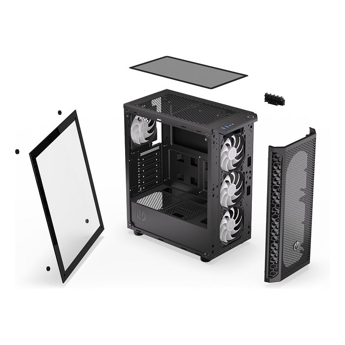 Endorfy Signum 300 ARGB Black Torre PC Negro ATX micro ATX Mini-ITX Iluminación ARGB