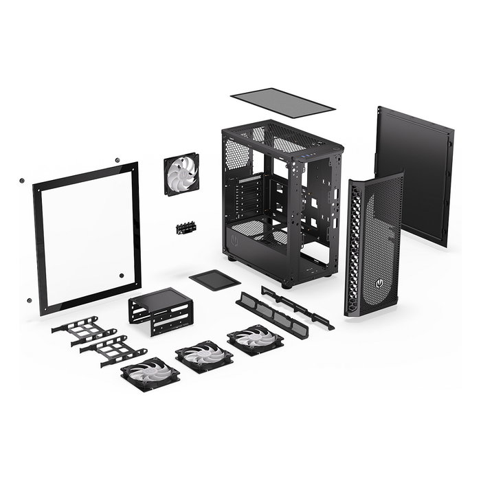 Endorfy Signum 300 ARGB Black Torre PC Negro ATX micro ATX Mini-ITX Iluminación ARGB