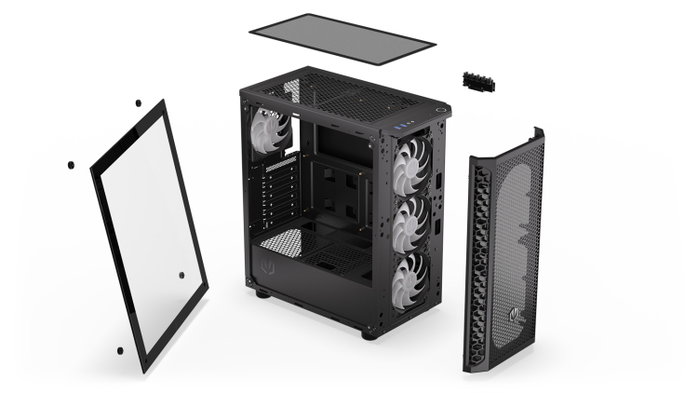 Endorfy Signum 300 ARGB Caja PC con Ventana de Vidrio y 4 Ventiladores ARGB