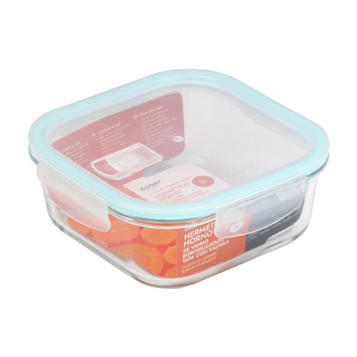 Cook Concept Hermético Horno 1 L Vidrio Borosilicatado Apto Horno Microondas Congelador Lavavajillas Cook Concept Hermético Horno 1 L Vidrio Borosilicatado Apto Horno Microondas Congelador Lavavajillas